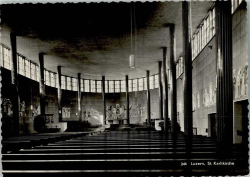 6003 Luzern - St. Karlikirche Innenaufnahme