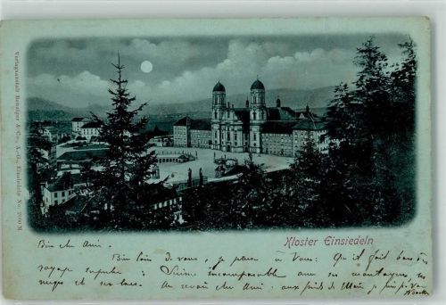 8840 Einsiedeln 1902 Mondschein Kloster