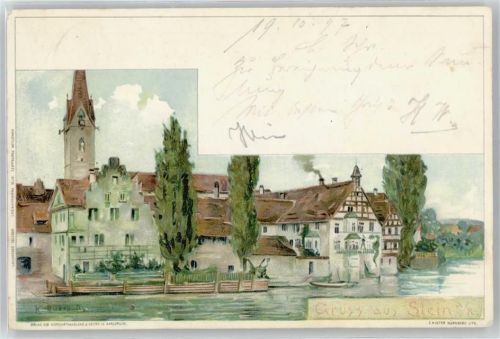 8260 Stein am Rhein Lithographie / Künstlerkarte
