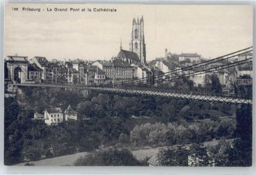 1700 Fribourg Freiburg - Kirche, Hängebrücke