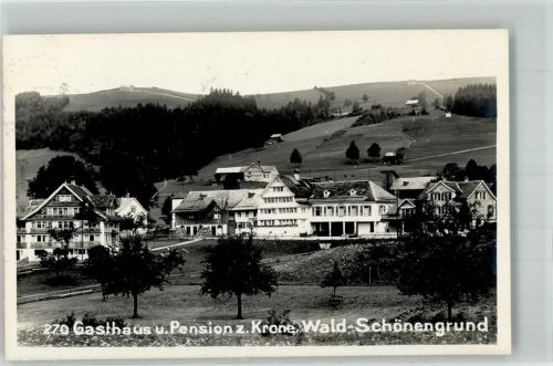 9105 Schönengrund 1927 Foto AK Gasthaus Pension zur Krone