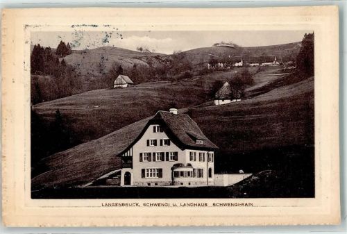 4438 Langenbruck 1915 Prägedruck Schwengi u. Landhaus Schwengi Rain