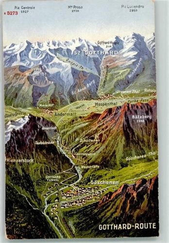 6487 Göschenen - Gotthard - Route Vogelschau