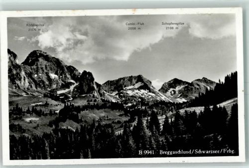 1716 Schwarzsee 1963 - Breggaschlund Körblispitze Combi Fluh Schopfenspitze Hotel Restuarant Gypsera