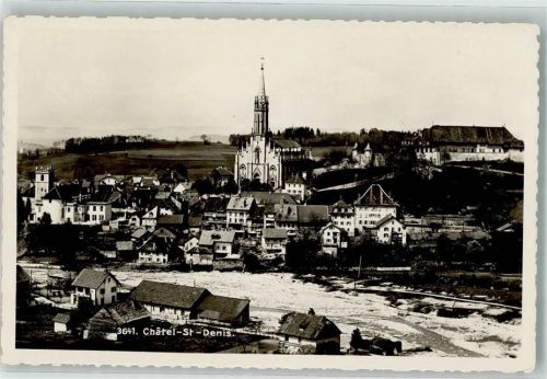 1618 Châtel-St-Denis Foto AK Pfarrkirche