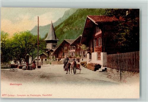3860 Meiringen - Dorfplatz Dorfbrunnen