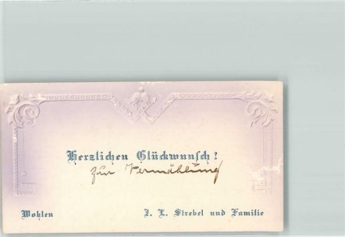 Wohlen AG Gratulation Familie Strebel Motiv Schweiz KEINE AK