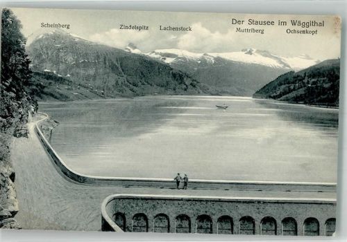 8858 Innerthal Wägital 1923 Foto AK Stausse Wägital