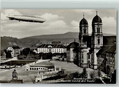 8840 Einsiedeln - Kloster mit Luftschiff Graf Zeppelin
