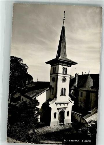 1113 St-Saphorin-sur-Morges 1931 Foto AK Kirche