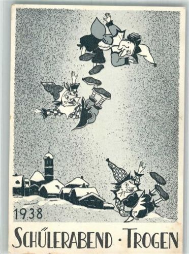 9043 Trogen Winter Schülerabend 1938 Karikatur