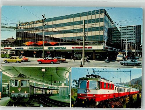 Bern Berne Bahnhof Eisenbahn Auto Bahnhof Schweiz Foto AK