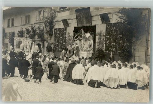 1700 Fribourg Freiburg Foto AK Prozession Ort lt. Fotograf