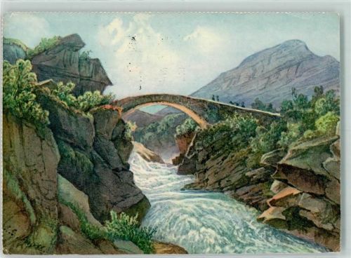 8919 Rottenschwil Gebrauchsspuren Reussbrücke sign. J. B. Marzohl