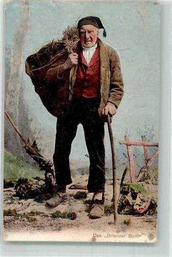 3855 Brienz BE 1915 Werbe AK Brienzer Bürli Werbung Maestrani Chocolate