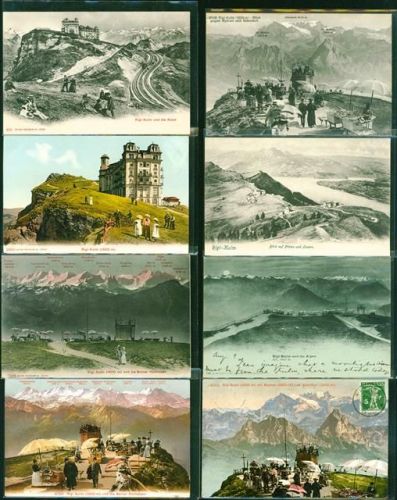 6410 Rigi Kulm Kleinposten bis 20 Lot mit 8 AK, ca. 1902-1910; gute Erhaltung, teils gelaufen