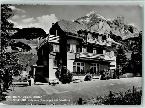 9658 Wildhaus - Hotel Pension Erika Lisighaus Obertoggenburg mit Schafberg