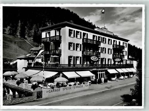 7250 Klosters Foto AK Hotel Weisskreuz-Belvedere