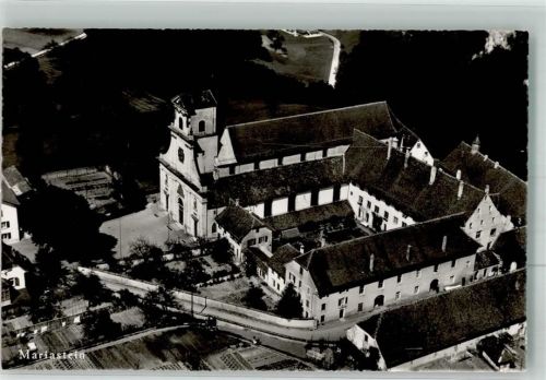 4115 Mariastein Foto AK Fliegeraufnahme Kloster