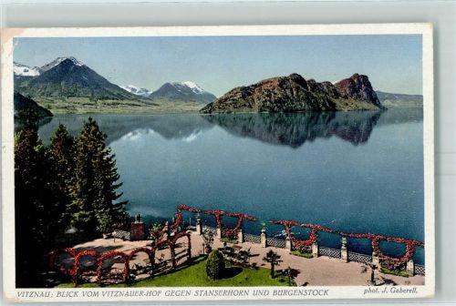 6354 Vitznau 1928 - Blick vom Vitznauer Hof gegen Stanserhorn und Bürgenstock