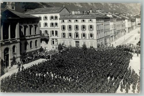 8750 Glarus Foto AK Ort handschriftlich Uniform