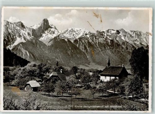 3625 Heiligenschwendi - Kirche mit Stockhorn