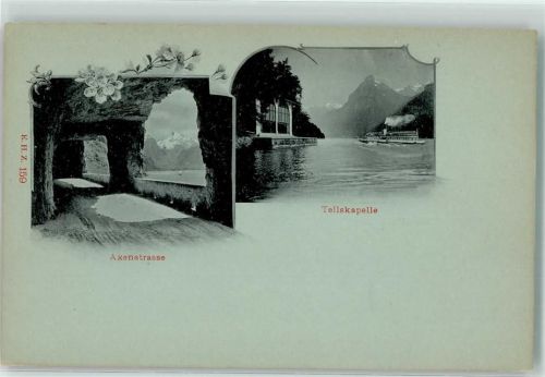 6473 Silenen Foto AK Axenstrasse Tellskapelle
