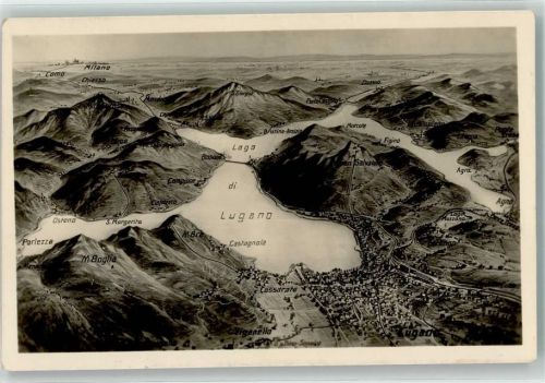 6906 Castagnola-Cassarate - Luganer See Vogelschau