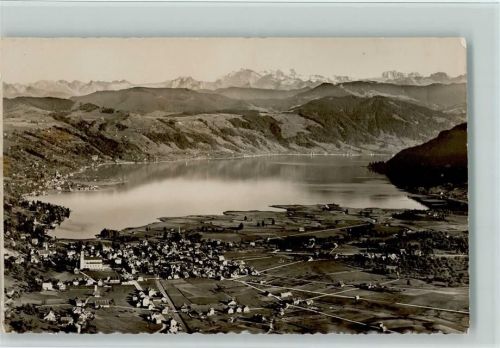 6314 Unterägeri - Fliegeraufnahme Kurort Unterägeri mit Glärnisch