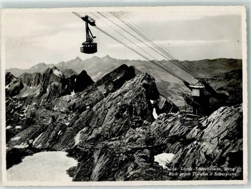 Säntis - Schwebebahn Blickgegen Tierwies und Silberplatte