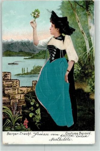 1904 AK mit Stoff Prägedruck AK