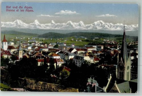 2500 Biel/Bienne 1915 Foto AK Feldpost Bäcker-Komp. 4