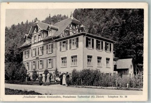 8488 Turbenthal Foto AK Pension Friedheim Station Rämismühle