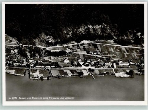2513 Twann - Fliegeraufnahme mit Bielersee