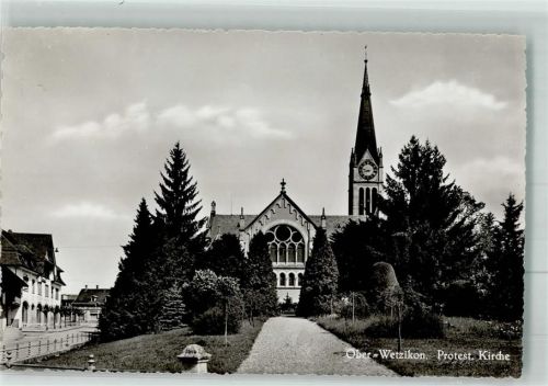 8620 Wetzikon ZH Foto AK Protest. Kirche Oberwetzikon