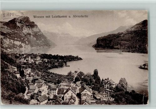 8872 Weesen 1924 - mit Leistkamm und Alvierkette