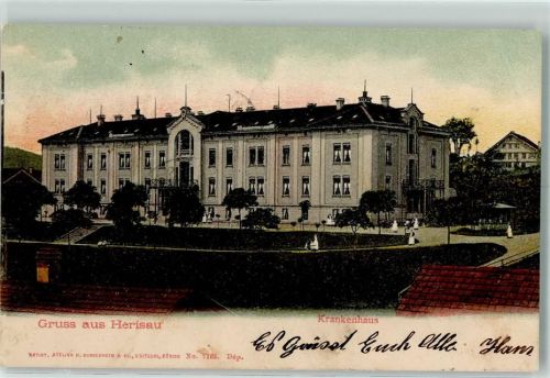 9100 Herisau 1904 Gebrauchsspuren Krankenhaus Morgenrot