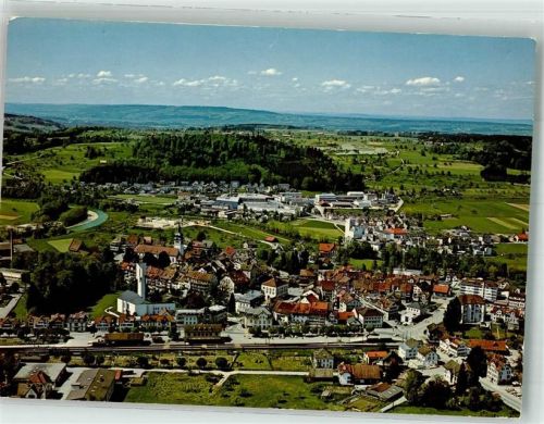 9220 Bischofszell Foto AK Fliegeraufnahme Feldpost Vpf Kp 7