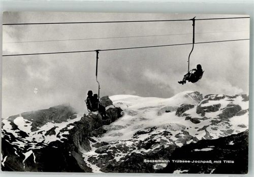 Jochpass Winter Seilbahn Trübsee-Jochpass mit Titlis