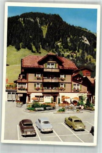 3715 Adelboden BE Foto AK Auto Gasthaus zum Kreuz