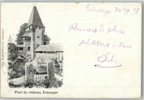 1470 Estavayer-le-Lac 1898 Foto AK Schloss