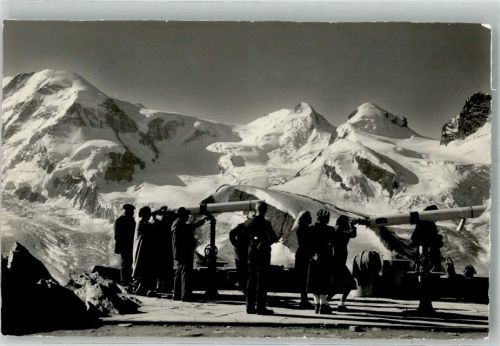 3920 Zermatt Winter Gornergrat Fernrohr Ausscihtspunkt