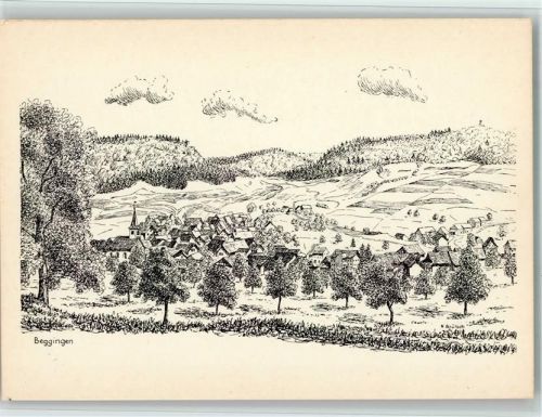 8228 Beggingen Künstlerkarte Lueged, da isch üsri Heimet! sign. Willi Brütsch