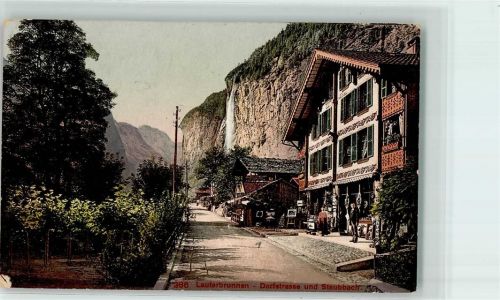 3822 Lauterbrunnen 1909 - Staubbachfall Dorfstrasse
