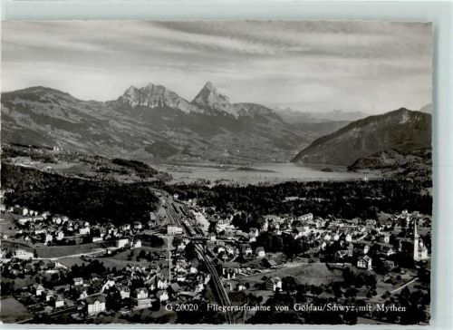 6410 Goldau Gebrauchsspuren Fliegeraufnahme Mythen