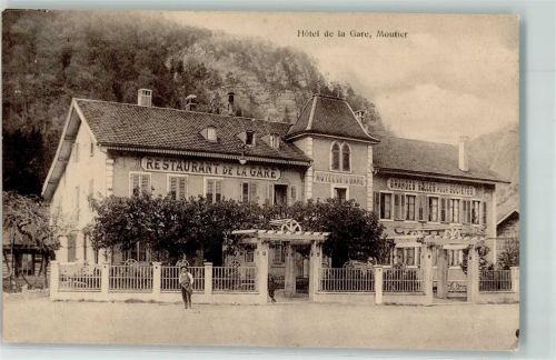2740 Moutier 1916 - Hotel de la Gare