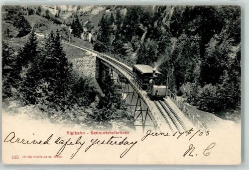Rigibahn 1903 - Schnurtobelbrücke