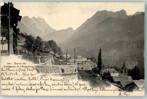 1882 Gryon 1905 Gebrauchsspuren Les Diablerets L´Argentine