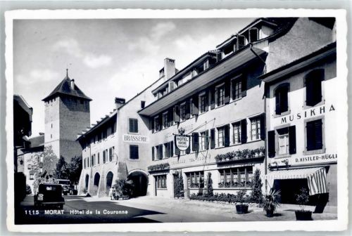 3280 Murten Morat - Hotel de la Couronne Brasserie Musikhaus Auto