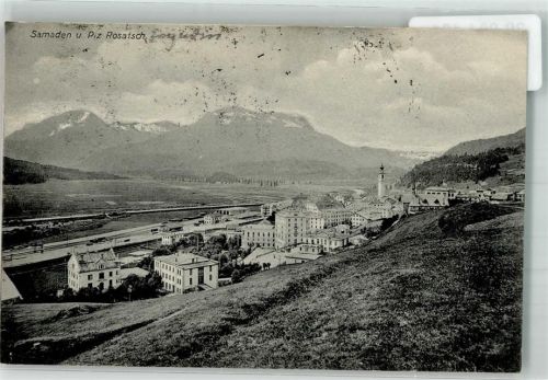 7503 Samedan Samaden Foto AK Bahnpost Zug 60 Nr. 32